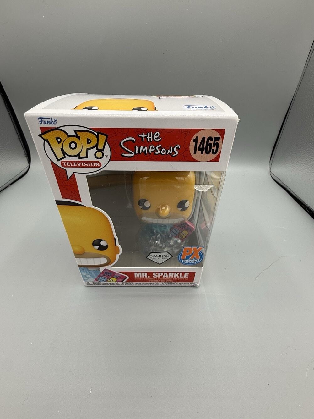 Funko Pop Mr Sparkle #1465 Simpsons PX Previews Diamond Collection Exclusive